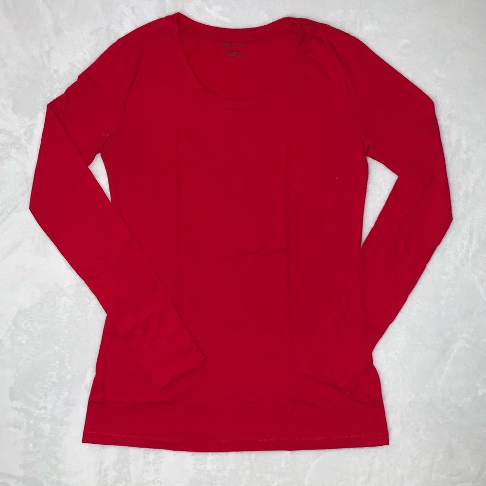 Red long sleeve top